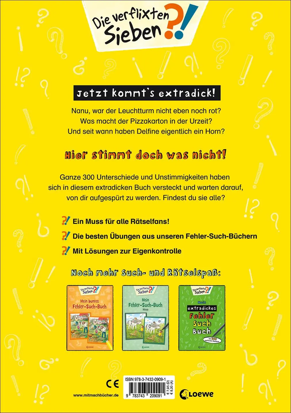 Rückseite: 9783743209091 | Mein extradickes Fehler-Such-Buch (gelb) | Loewe Lernen und Rätseln