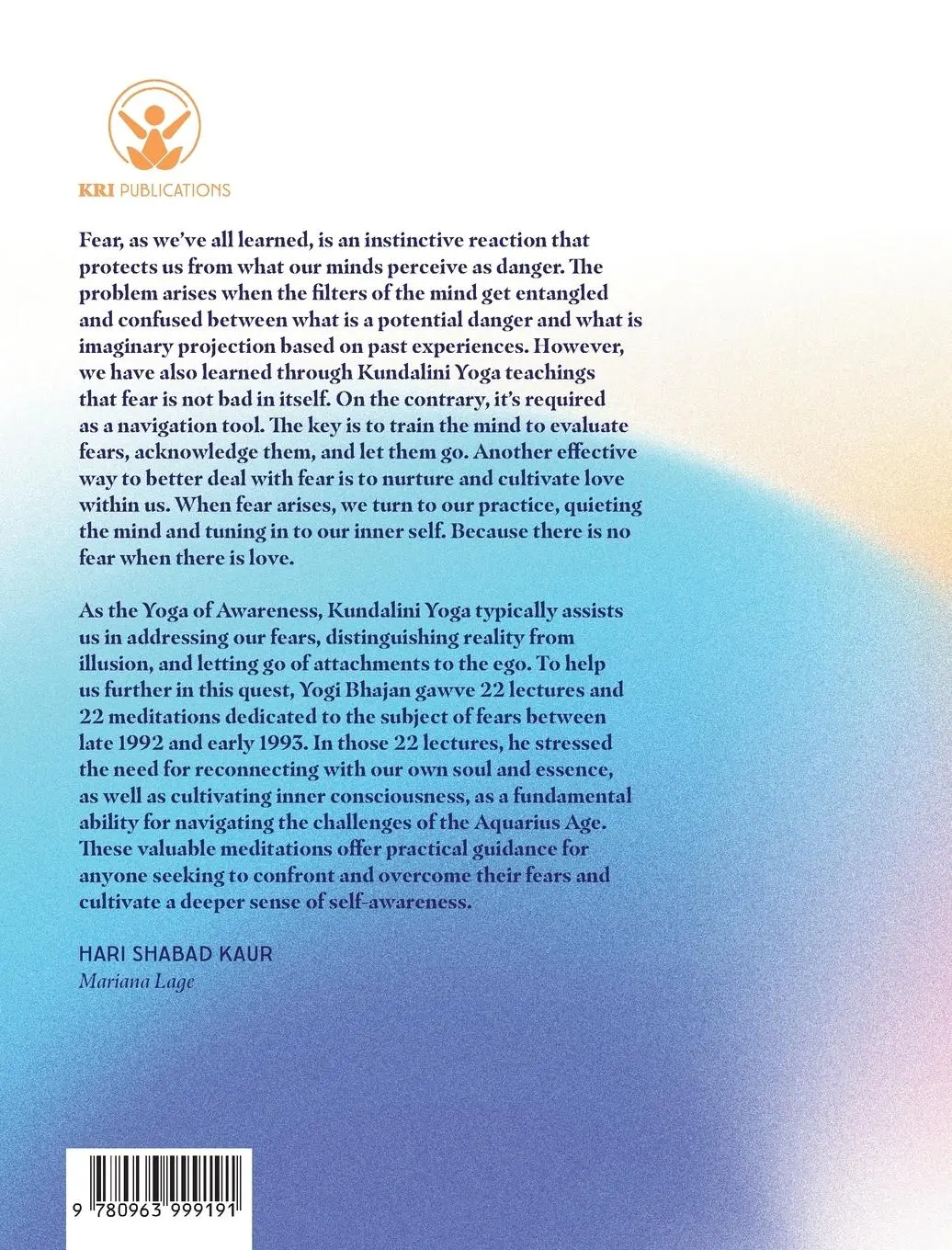 Rückseite: 9780963999191 | 22 Meditations to Identify &amp; Release Your Fears | Institute | Buch