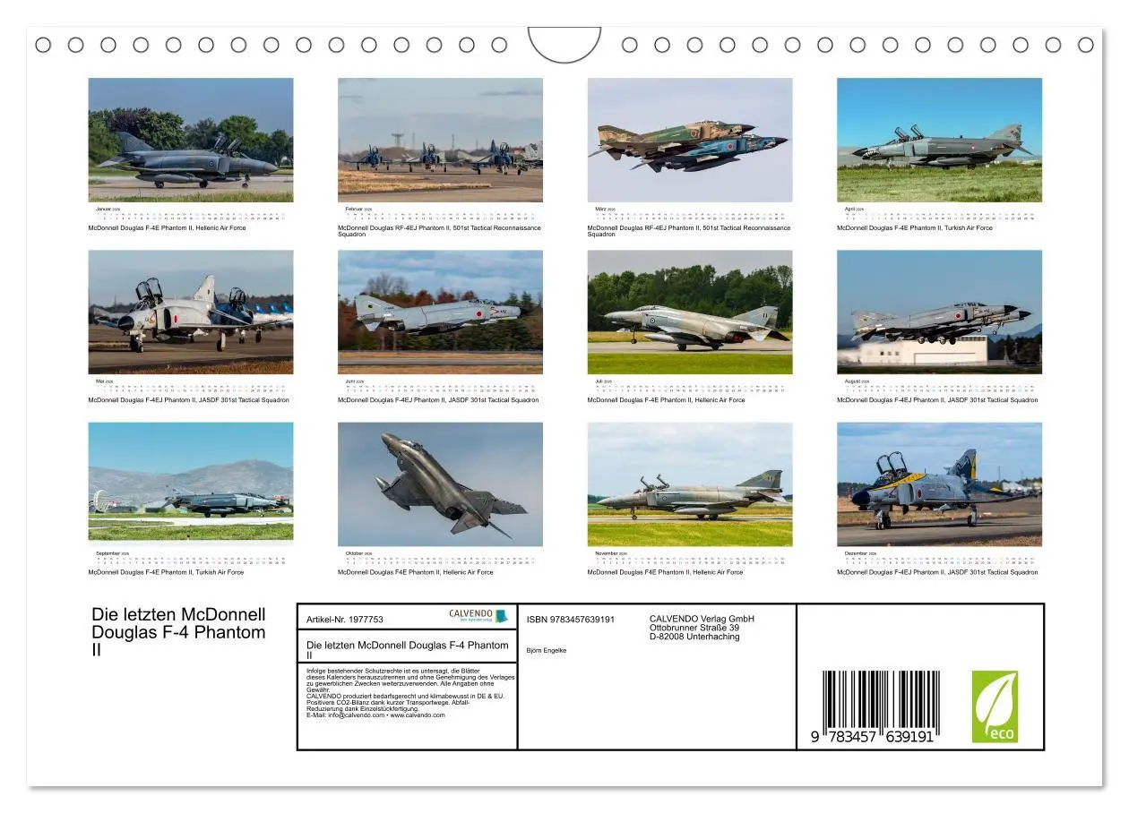 Bild: 9783457639191 | Die letzten McDonnell Douglas F-4 Phantom II (Wandkalender 2026 DIN...