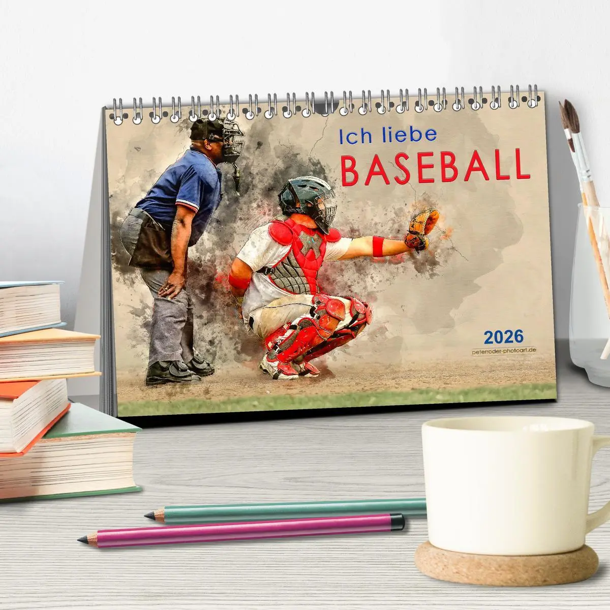 Bild: 9783457879191 | Ich liebe Baseball (Tischkalender 2026 DIN A5 quer), CALVENDO...