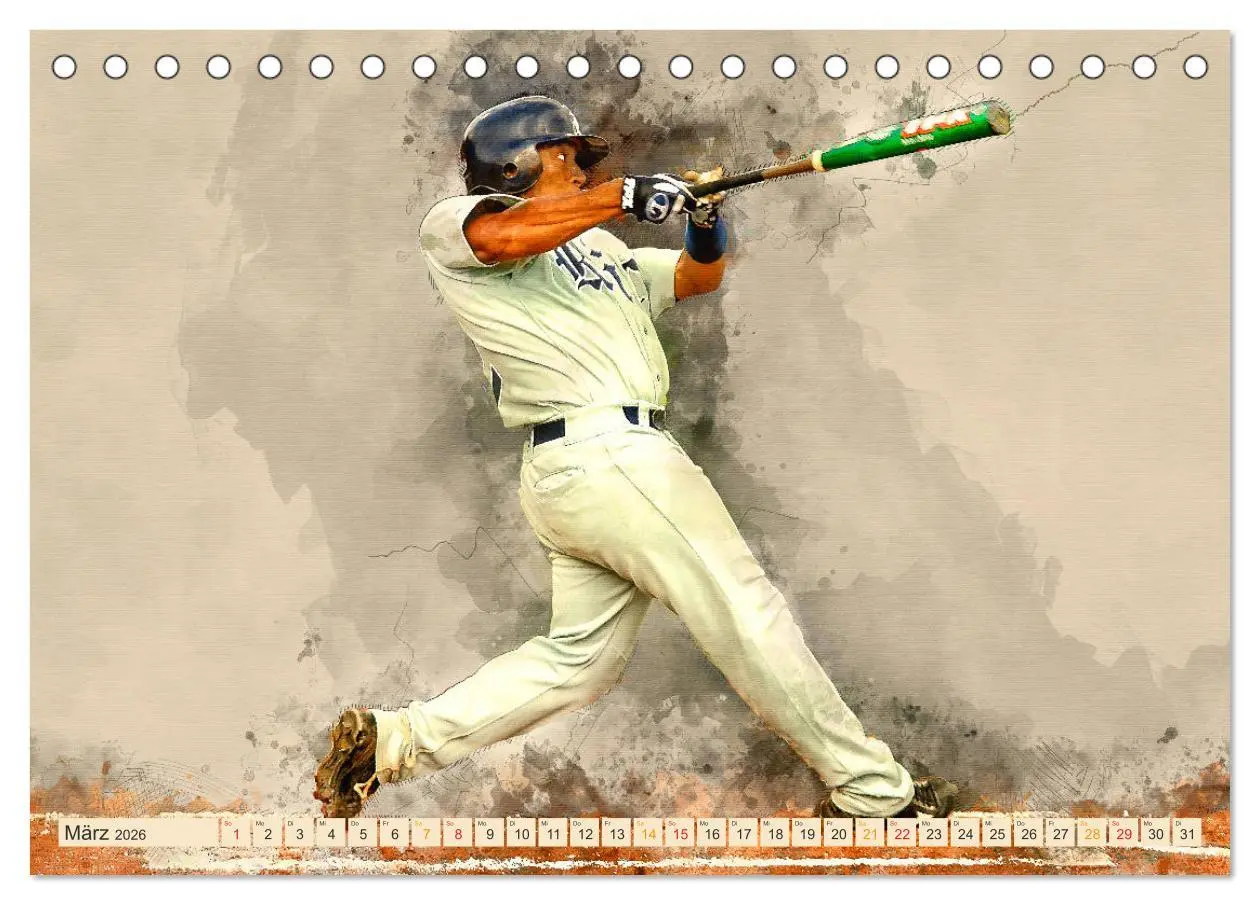 Bild: 9783457879191 | Ich liebe Baseball (Tischkalender 2026 DIN A5 quer), CALVENDO...