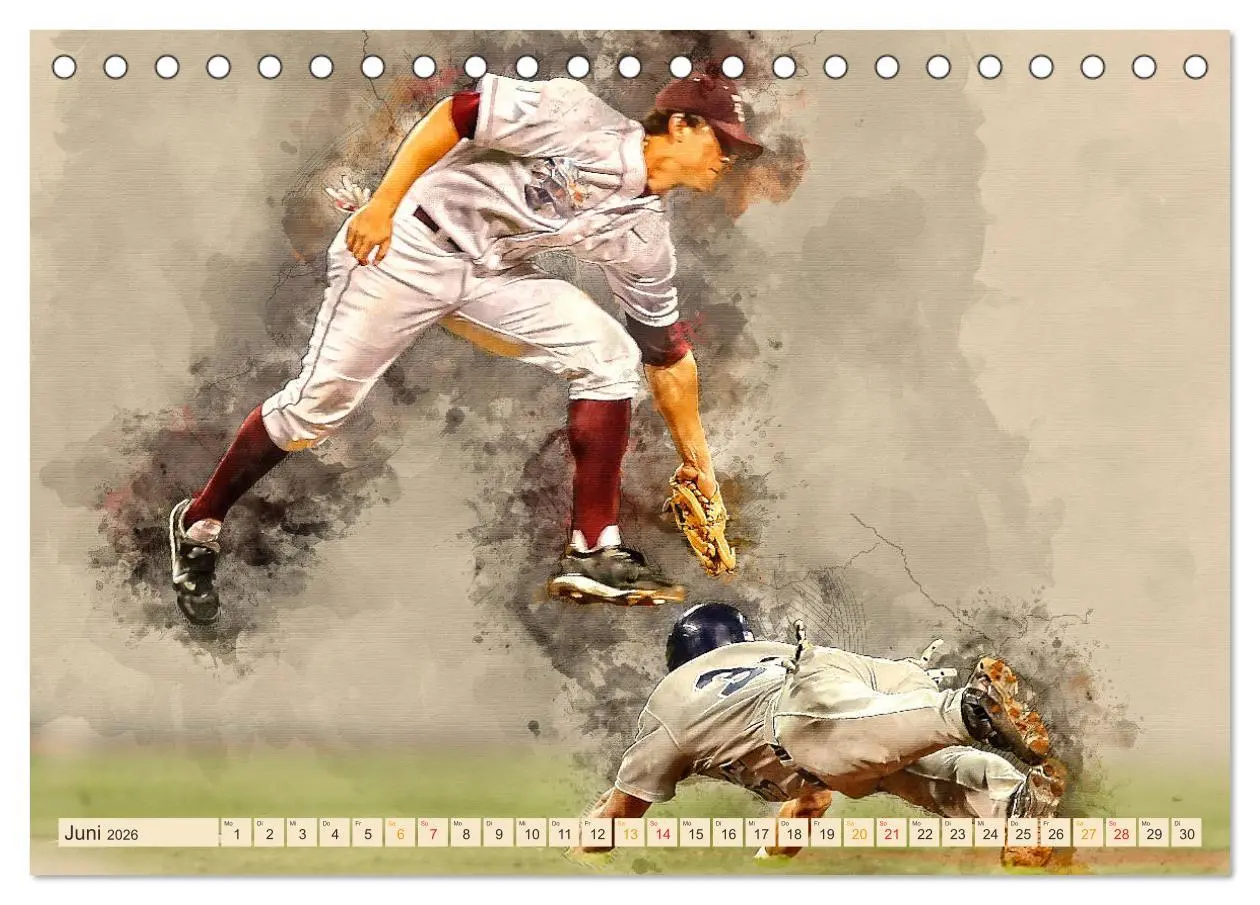 Bild: 9783457879191 | Ich liebe Baseball (Tischkalender 2026 DIN A5 quer), CALVENDO...