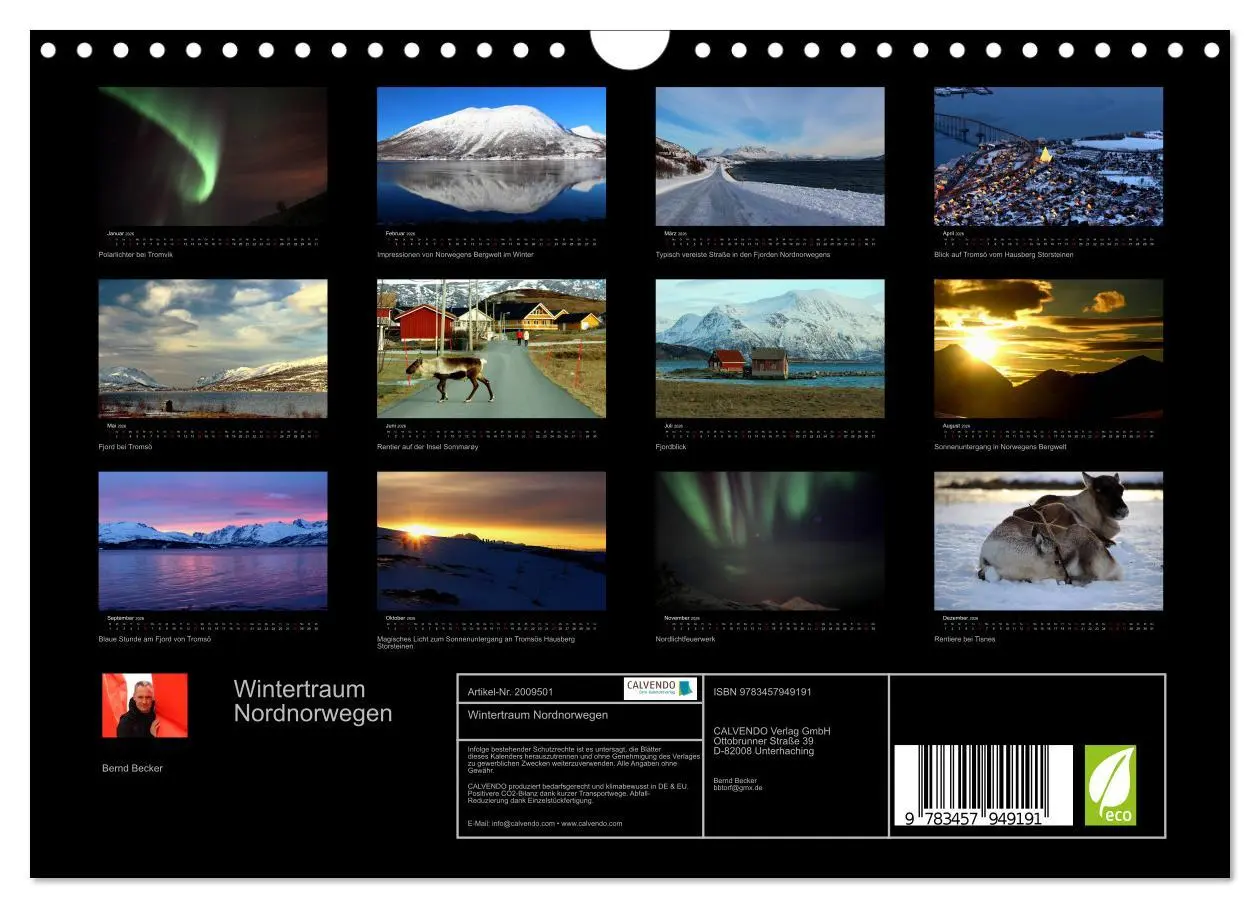 Bild: 9783457949191 | Wintertraum Nordnorwegen (Wandkalender 2026 DIN A4 quer), CALVENDO...