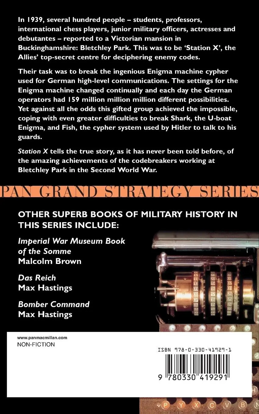 Rückseite: 9780330419291 | Station X | The Code Breakers of Bletchley Park | Michael Smith | Buch