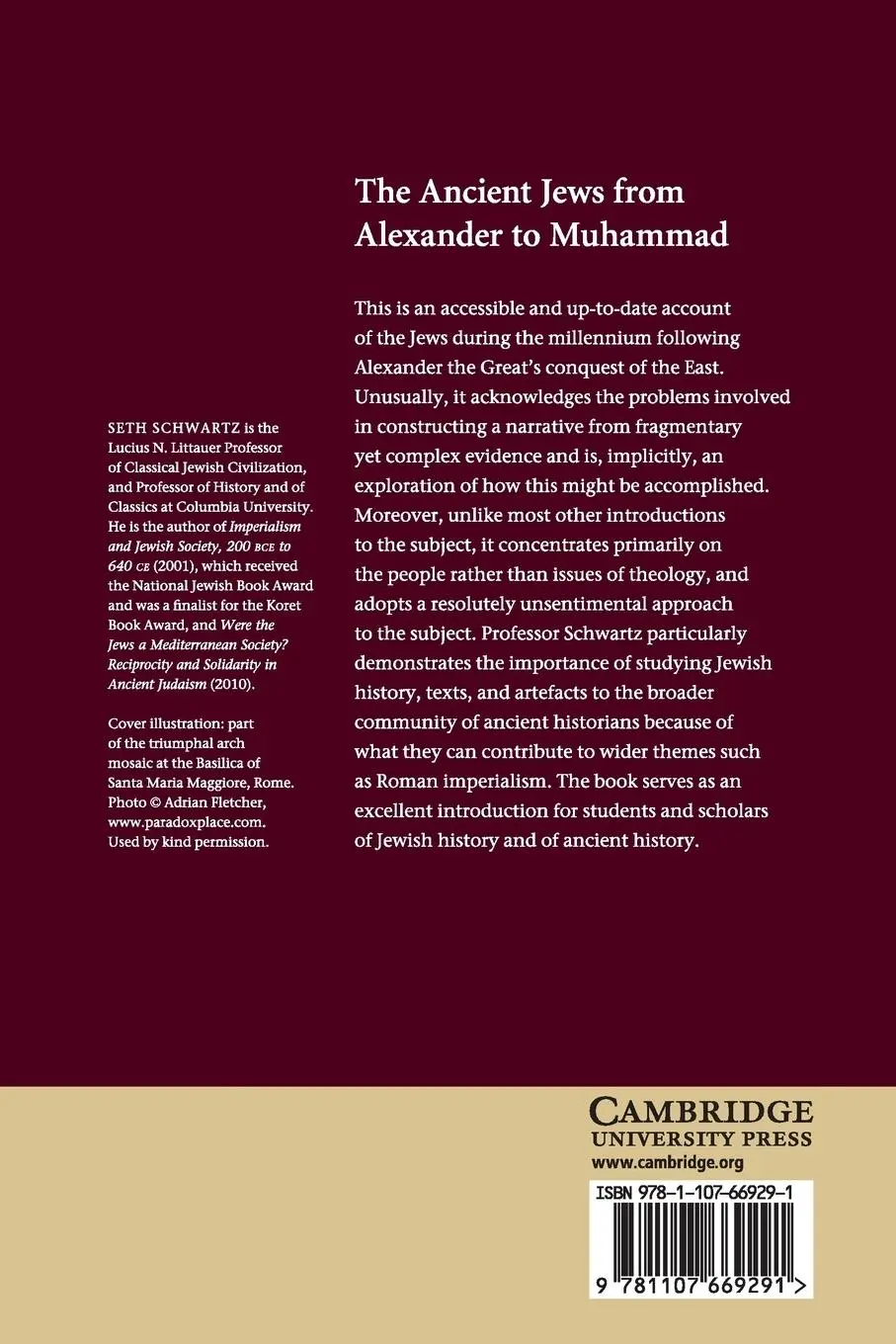 Rückseite: 9781107669291 | The Ancient Jews from Alexander to Muhammad | Seth Schwartz | Buch