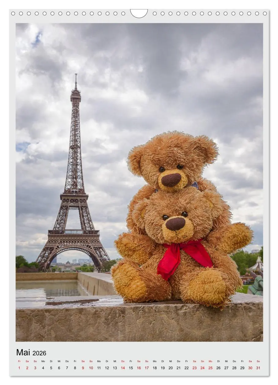 Bild: 9783516409291 | Travelling Teddy in Europa (Wandkalender 2026 DIN A3 hoch),...