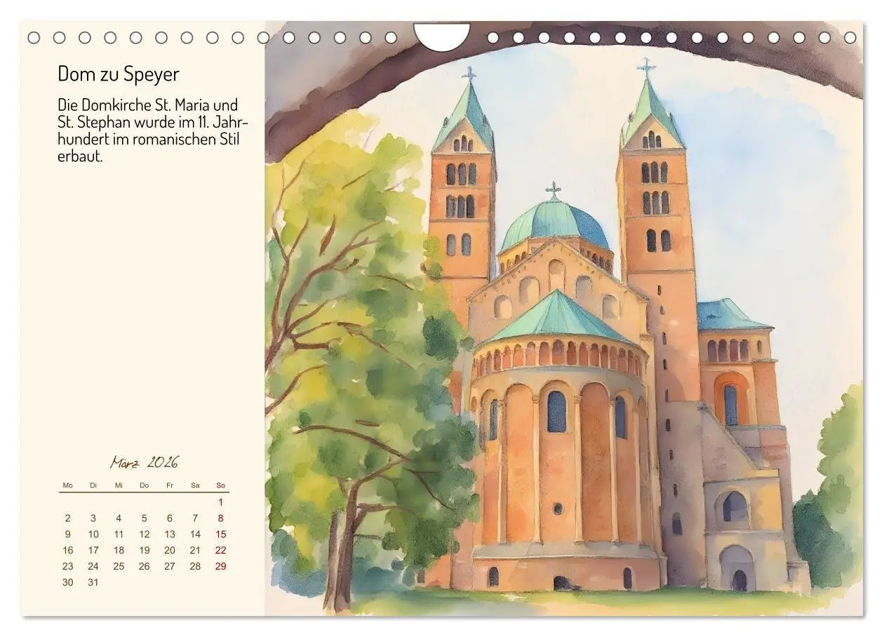 Bild: 9783516719291 | Deutschlands schönste Kirchen (Wandkalender 2026 DIN A4 quer),...