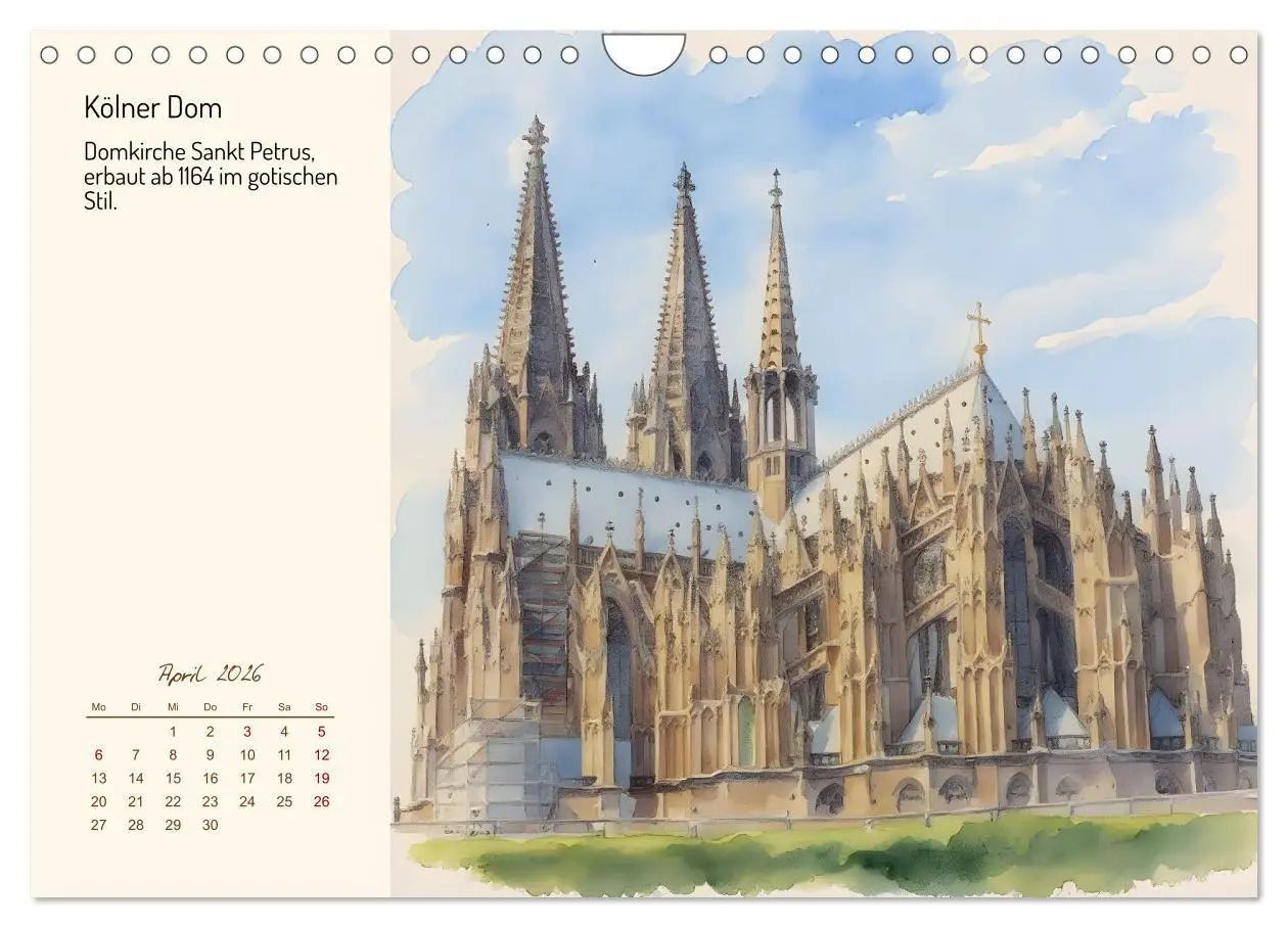 Bild: 9783516719291 | Deutschlands schönste Kirchen (Wandkalender 2026 DIN A4 quer),...