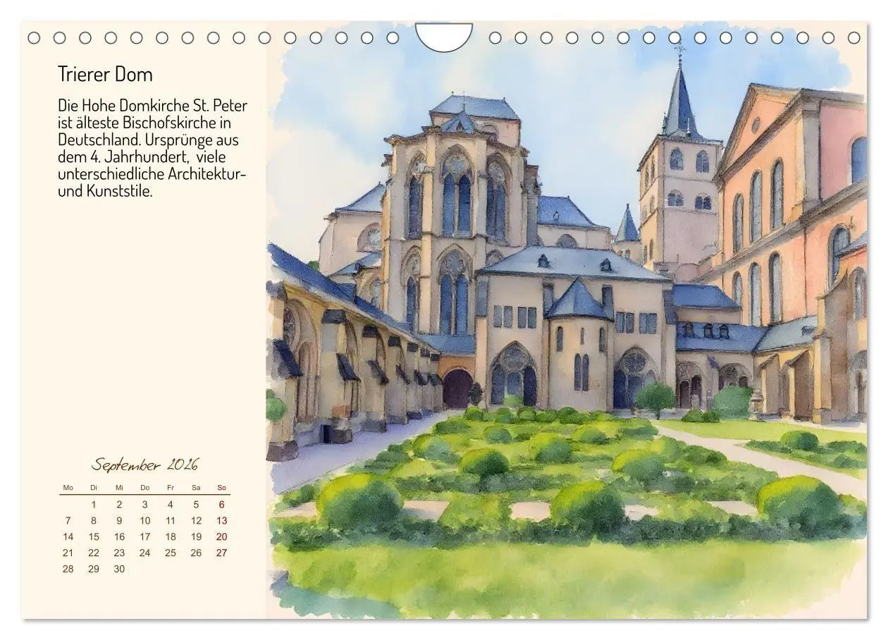 Bild: 9783516719291 | Deutschlands schönste Kirchen (Wandkalender 2026 DIN A4 quer),...