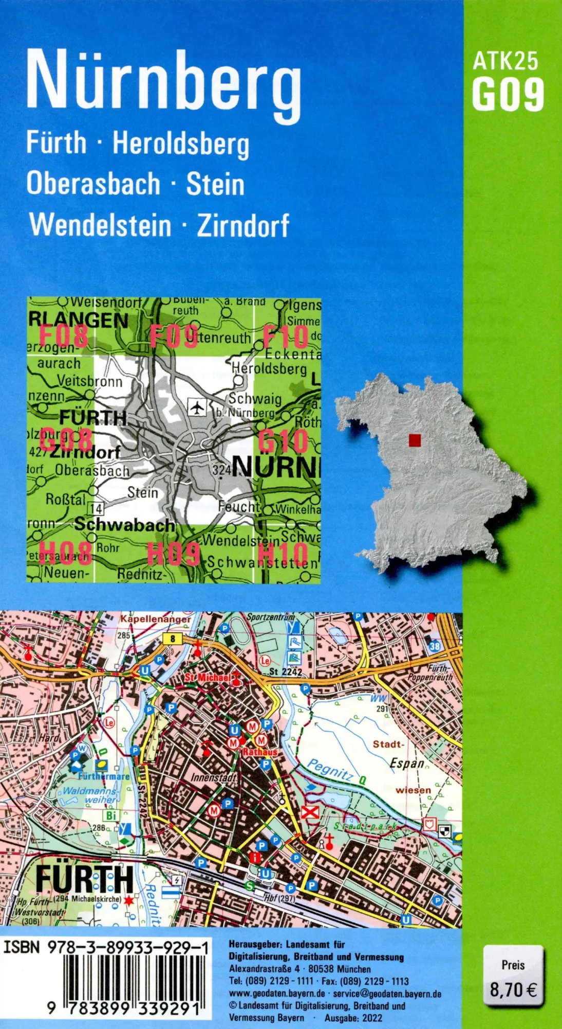 Bild: 9783899339291 | Nürnberg 1 : 25 000 | Digitalisierung | (Land-)Karte | Deutsch | 2022