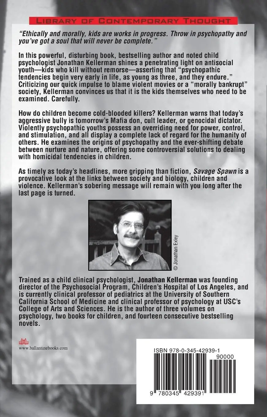 Rückseite: 9780345429391 | Savage Spawn | Reflections on Violent Children | Jonathan Kellerman