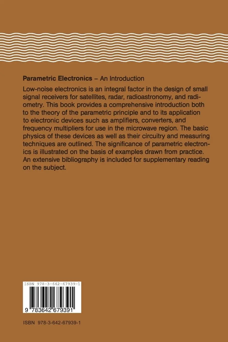 Rückseite: 9783642679391 | Parametric Electronics | An Introduction | K. -H. Löcherer (u. a.)