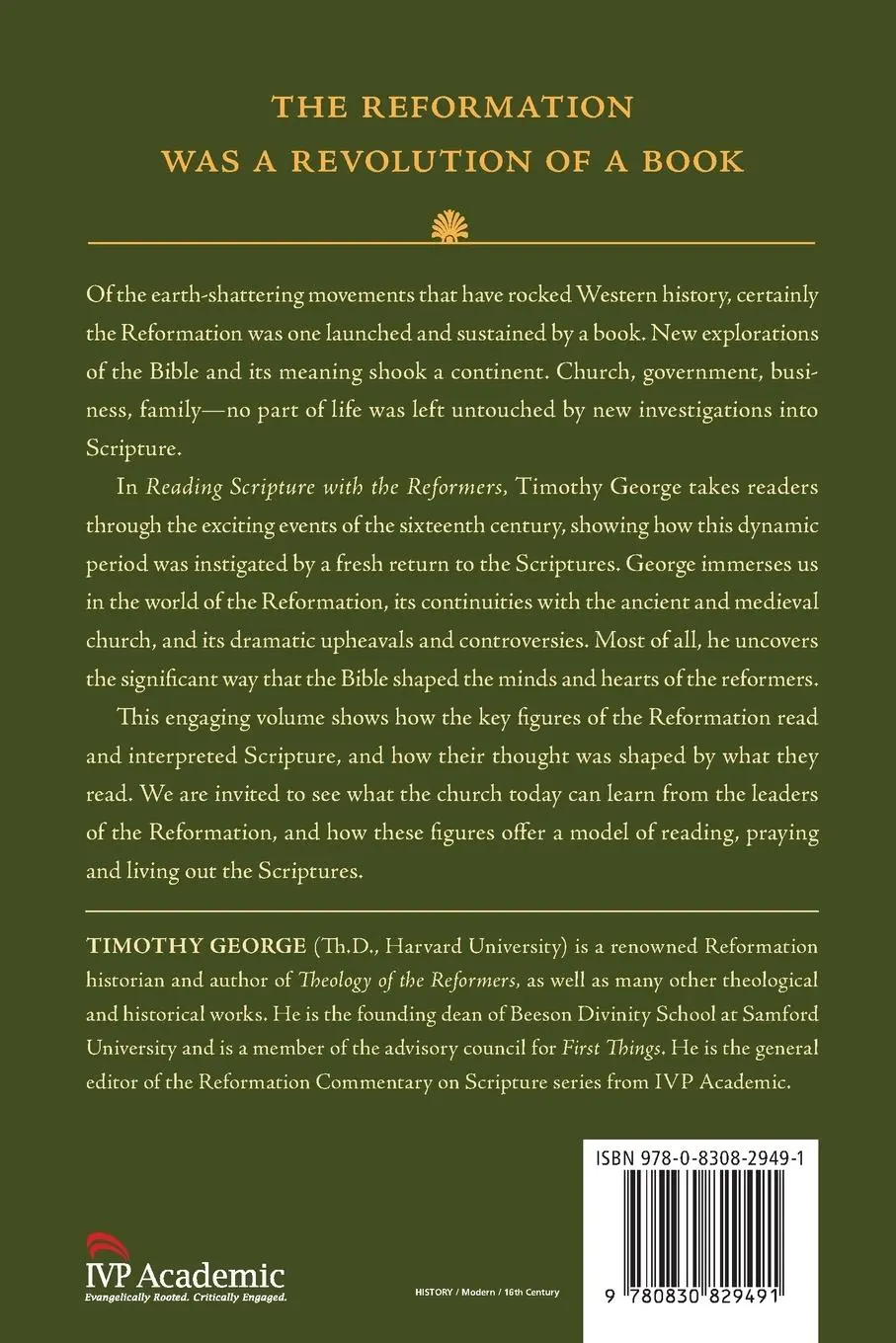 Rückseite: 9780830829491 | Reading Scripture with the Reformers | Timothy George | Taschenbuch