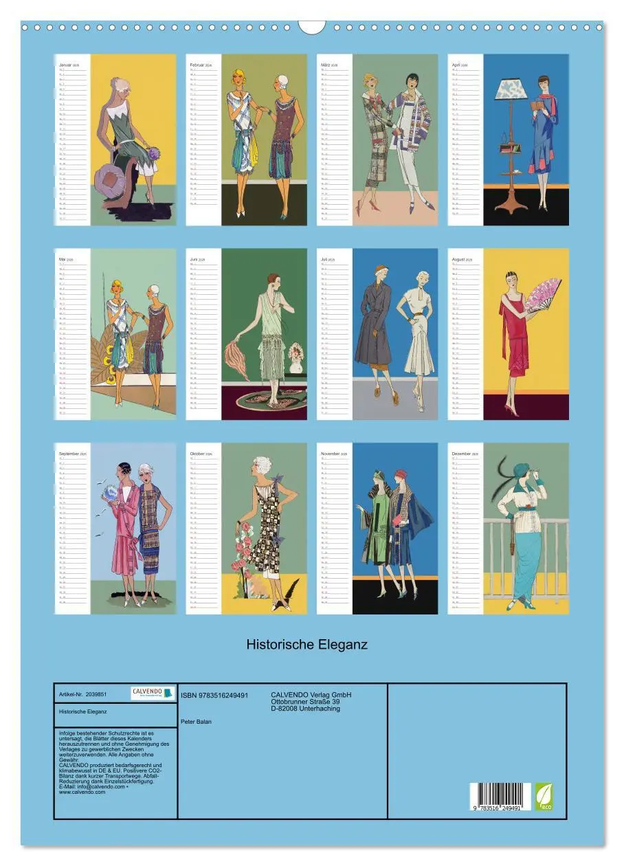 Bild: 9783516249491 | Historische Eleganz (Wandkalender 2026 DIN A2 hoch), CALVENDO...
