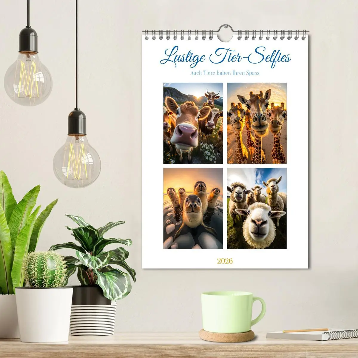 Bild: 9783516319491 | Lustige Tier-Selfies (Wandkalender 2026 DIN A4 hoch), CALVENDO...