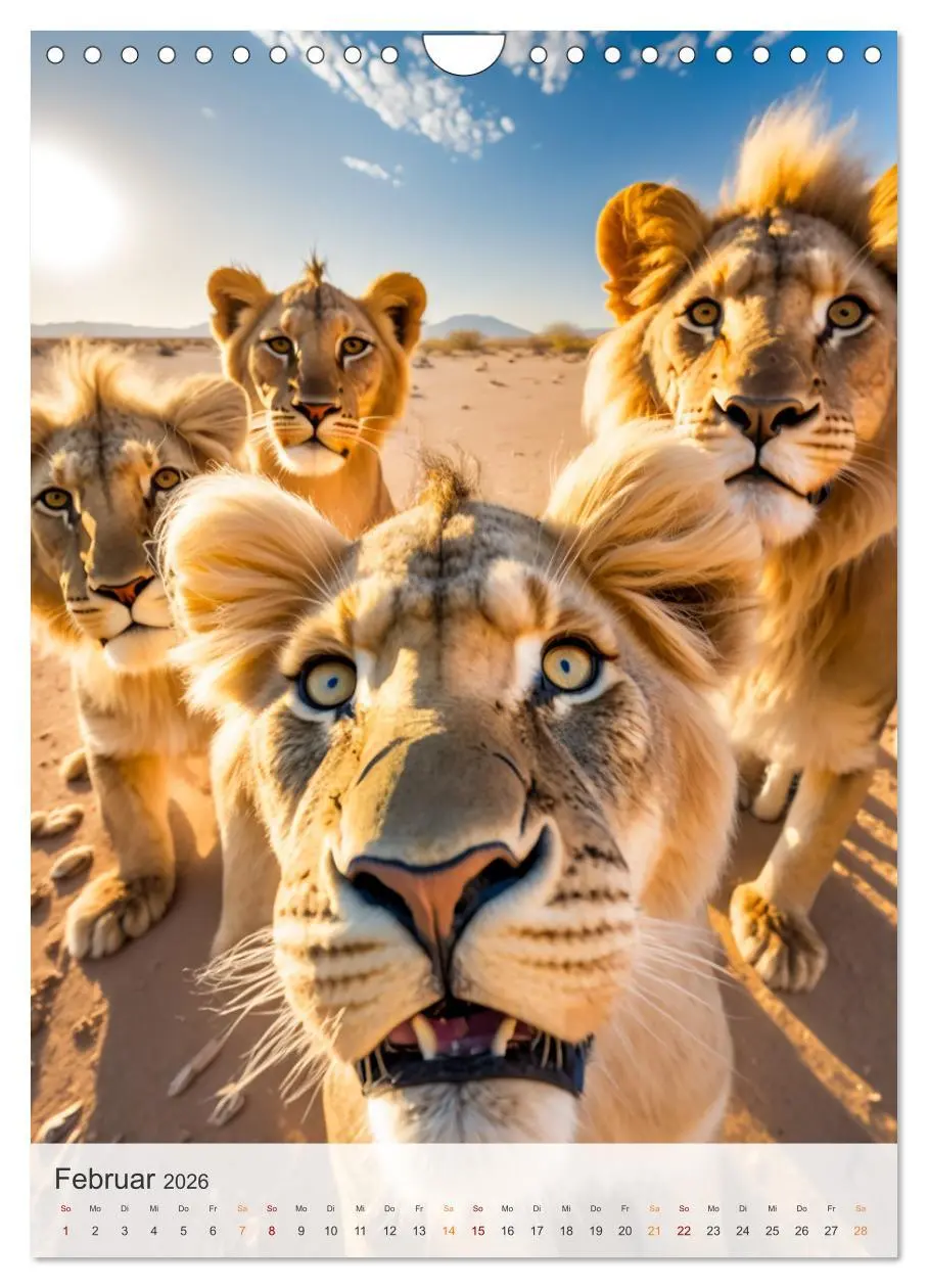 Bild: 9783516319491 | Lustige Tier-Selfies (Wandkalender 2026 DIN A4 hoch), CALVENDO...