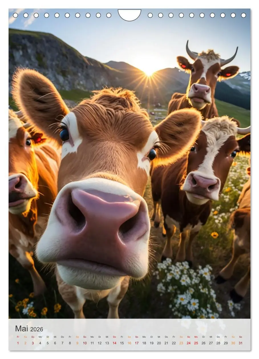 Bild: 9783516319491 | Lustige Tier-Selfies (Wandkalender 2026 DIN A4 hoch), CALVENDO...