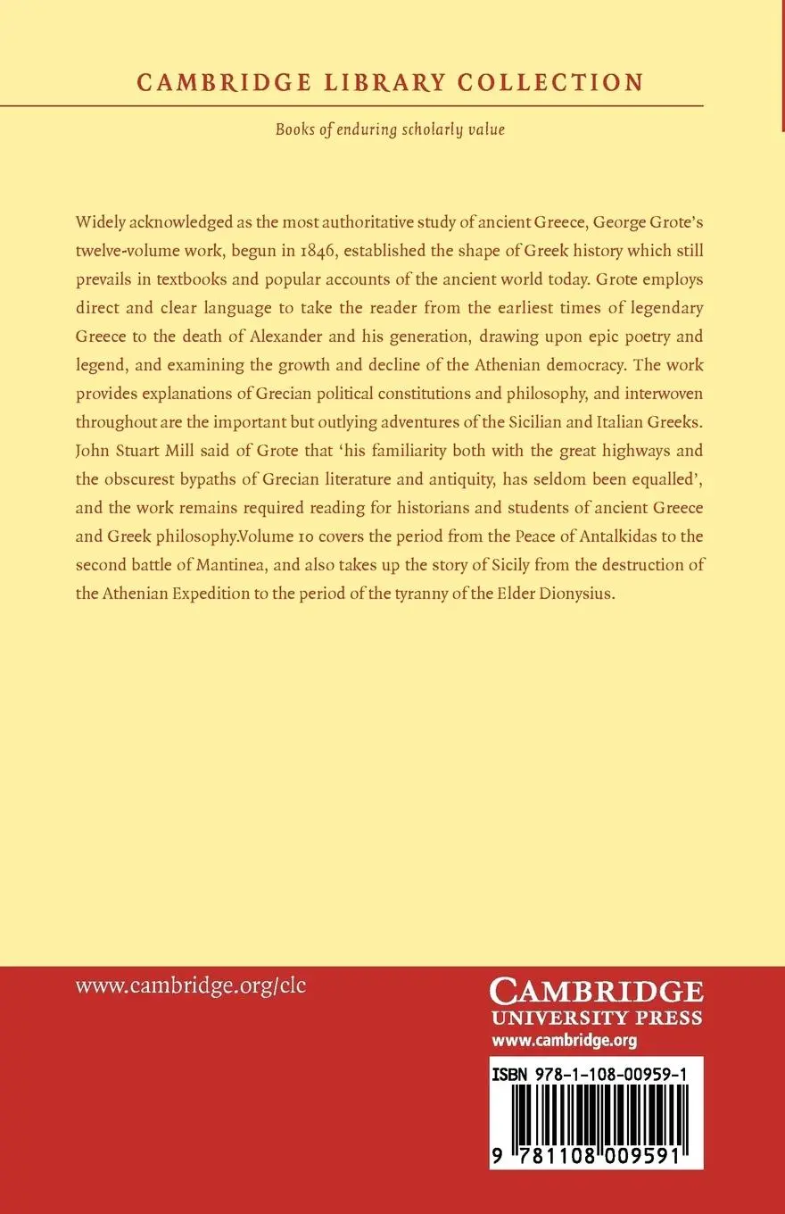 Rückseite: 9781108009591 | A History of Greece | George Grote | Taschenbuch | Englisch | 2009