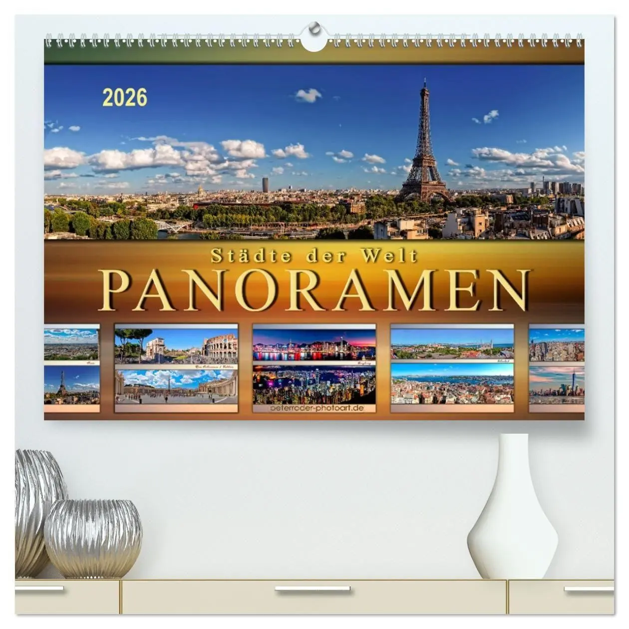 Cover: 9783457769591 | Städte der Welt, Panoramen (hochwertiger Premium Wandkalender 2026...