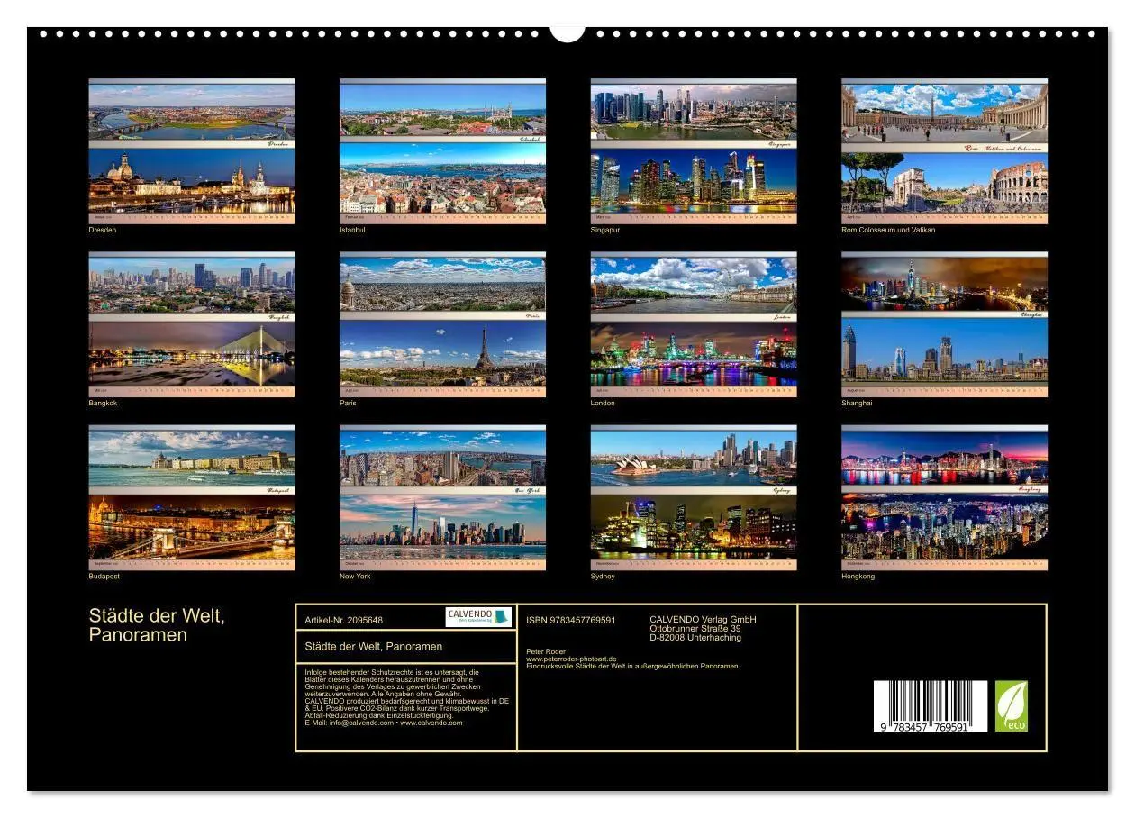 Bild: 9783457769591 | Städte der Welt, Panoramen (hochwertiger Premium Wandkalender 2026...