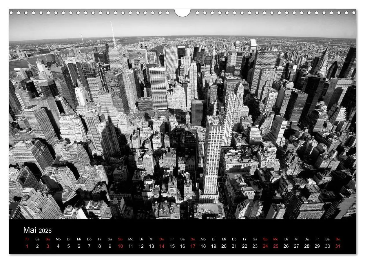 Bild: 9783516239591 | New York 2026 (Wandkalender 2026 DIN A3 quer), CALVENDO Monatskalender