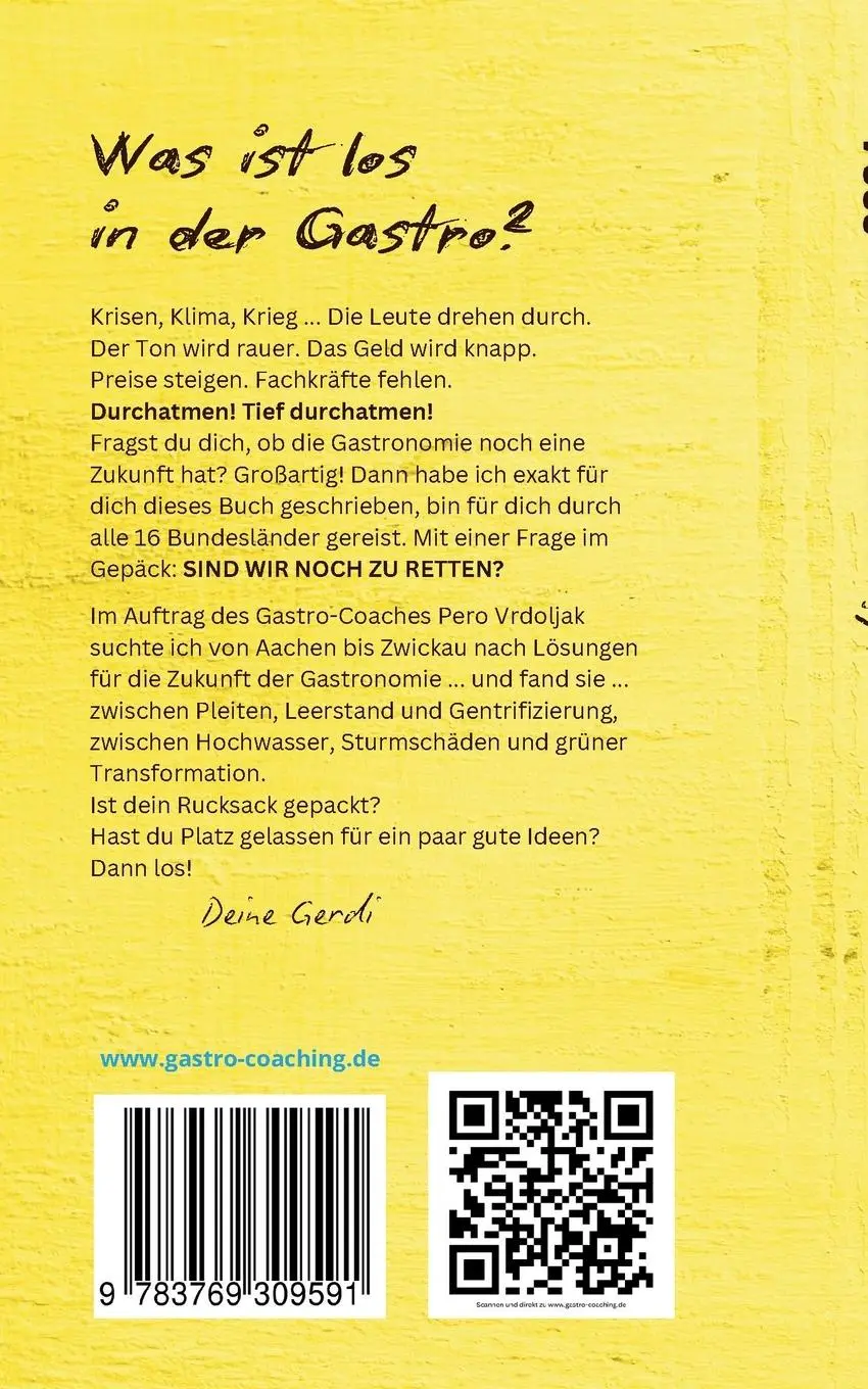 Rückseite: 9783769309591 | GASTRO COACHING | GERDIS GASTRO-STORIES | Mari März | Taschenbuch
