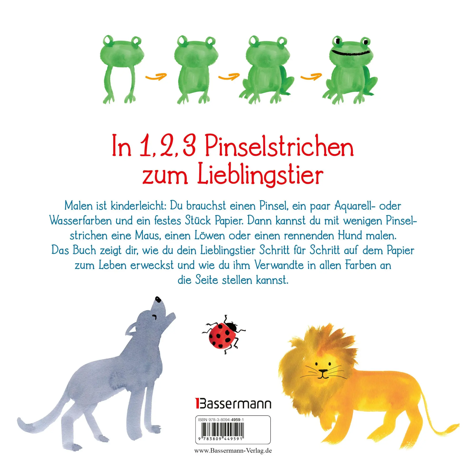 Bild: 9783809449591 | Wasserfarben-Spaß: Tiere malen. Mit wenigen Pinselstrichen. Für...