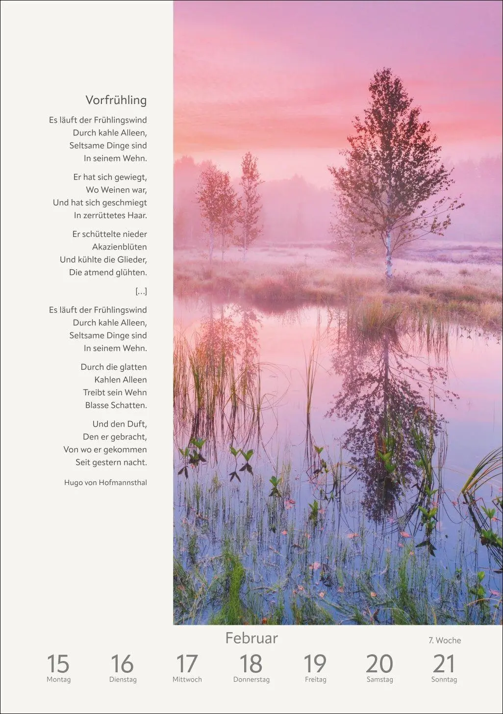 Bild: 9783840039591 | Literaturkalender Natur Wochen-Kulturkalender 2027 | Ruth Dangelmeier