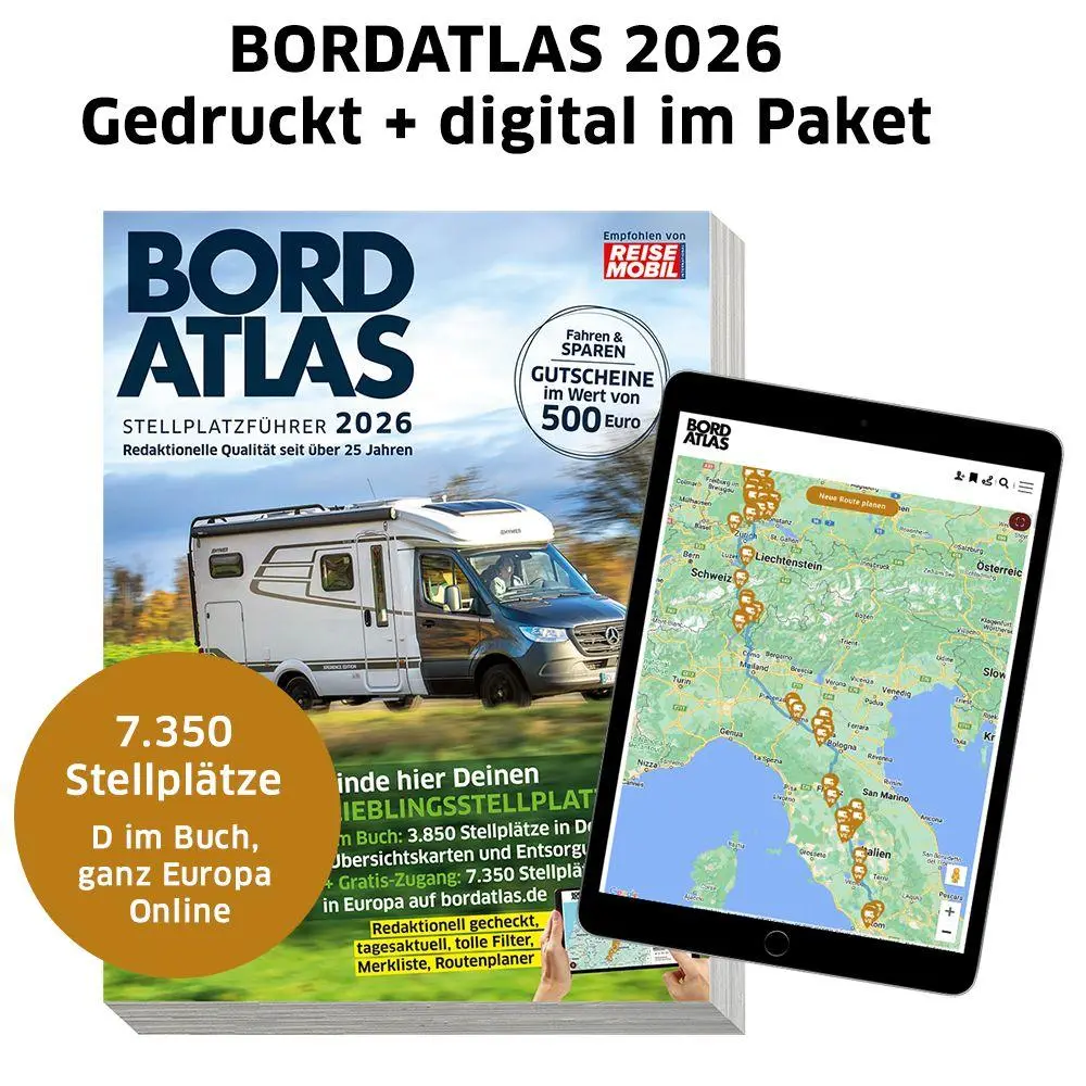 Bild: 9783948979591 | Bordatlas Stellplatzführer 2026 | Reisemobil International | Buch