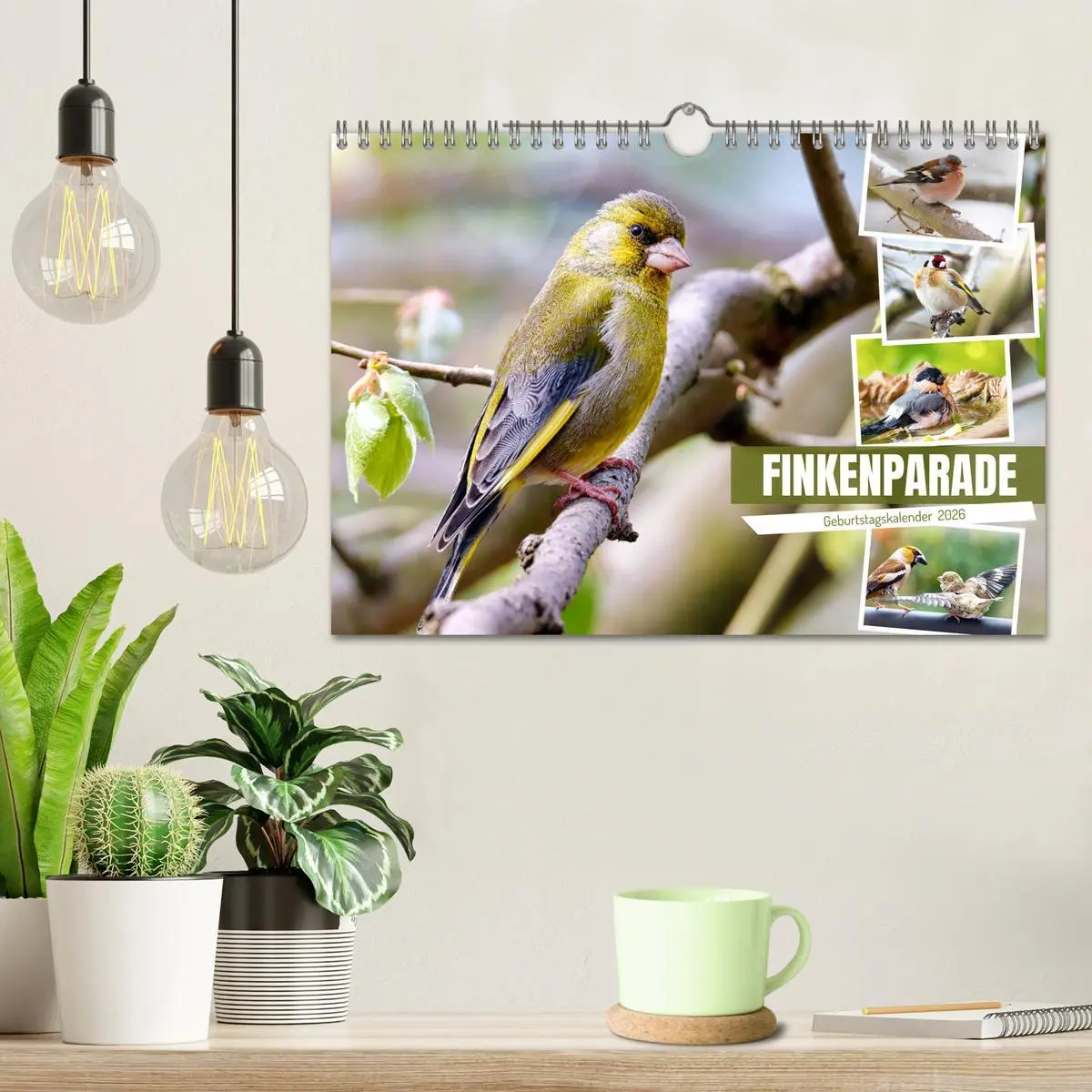 Bild: 9783457379691 | Finkenparade (Wandkalender 2026 DIN A4 quer), CALVENDO Monatskalender