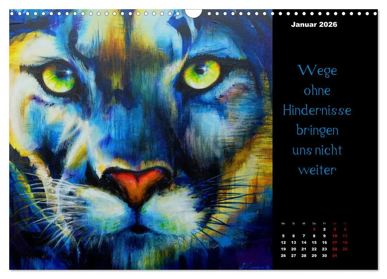 Bild: 9783457759691 | Die Botschaft der Krafttiere (Wandkalender 2026 DIN A3 quer),...