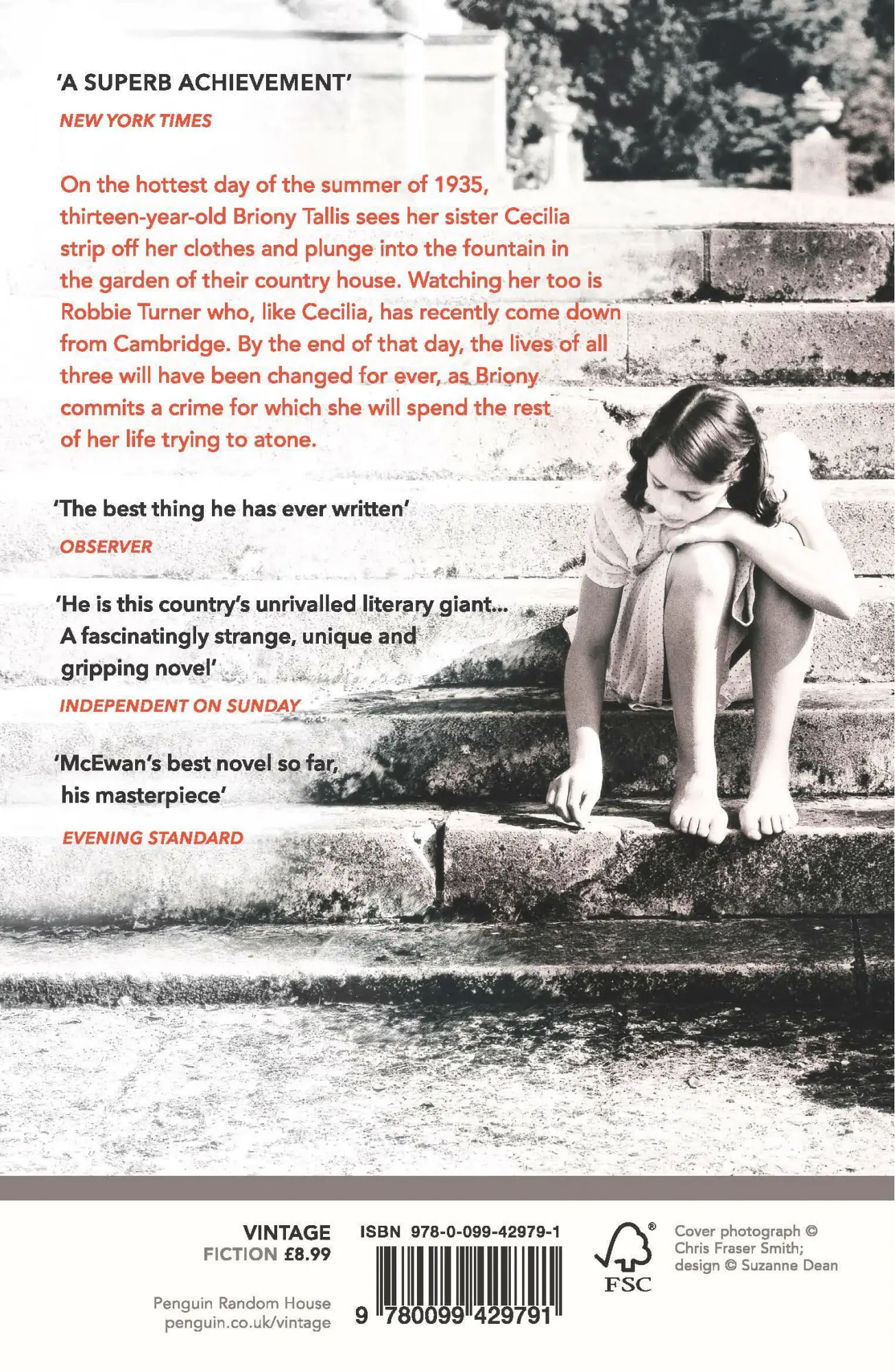Rückseite: 9780099429791 | Atonement | Ian McEwan | Taschenbuch | B-format paperback | 372 S.
