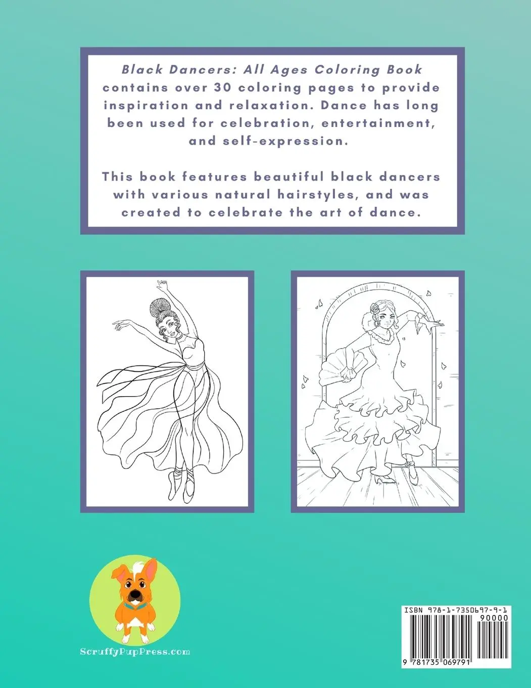 Rückseite: 9781735069791 | Black Dancers | All Ages Coloring Book | A. C. Washington | Buch