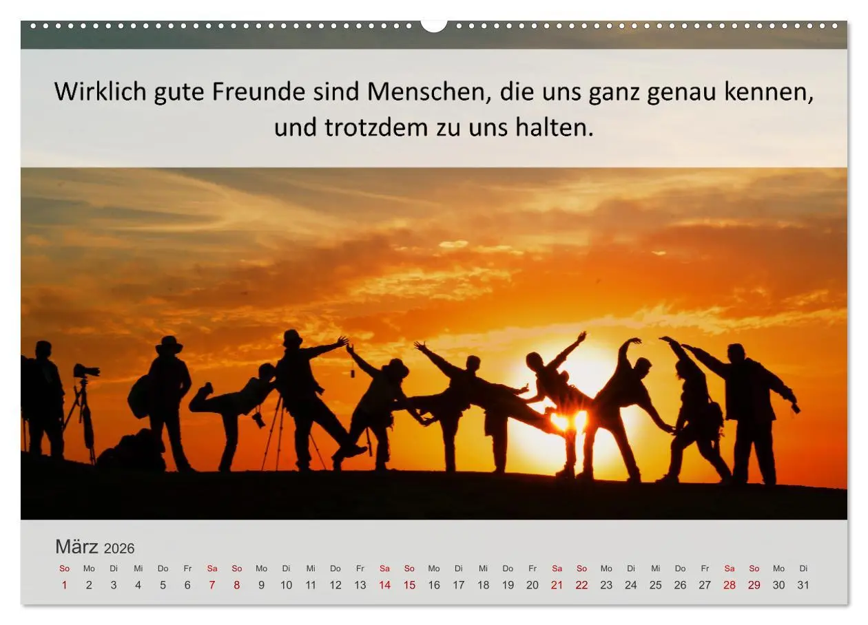 Bild: 9783457429891 | Motivationssprüche Freundschaft (hochwertiger Premium Wandkalender...