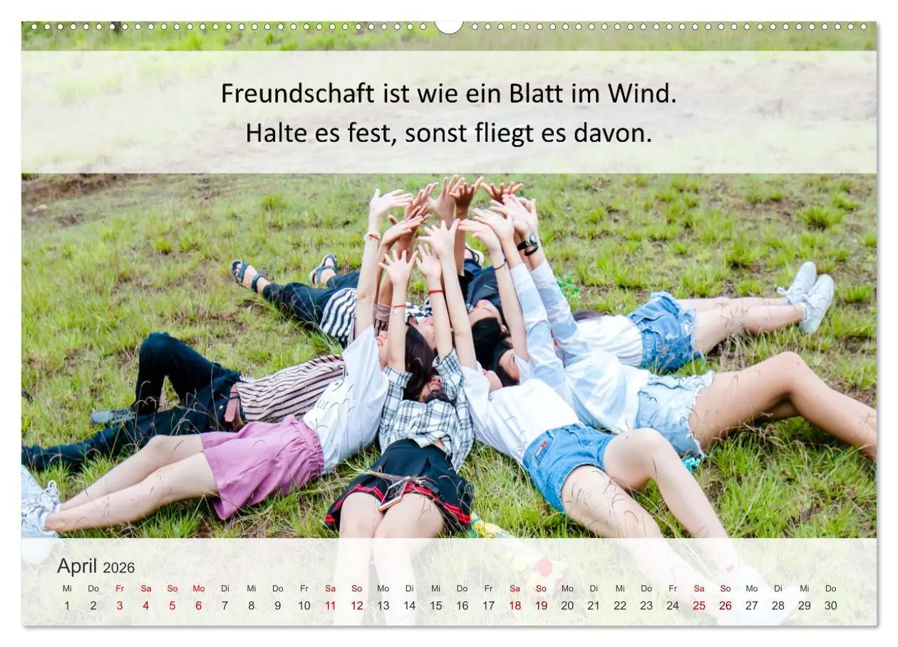 Bild: 9783457429891 | Motivationssprüche Freundschaft (hochwertiger Premium Wandkalender...