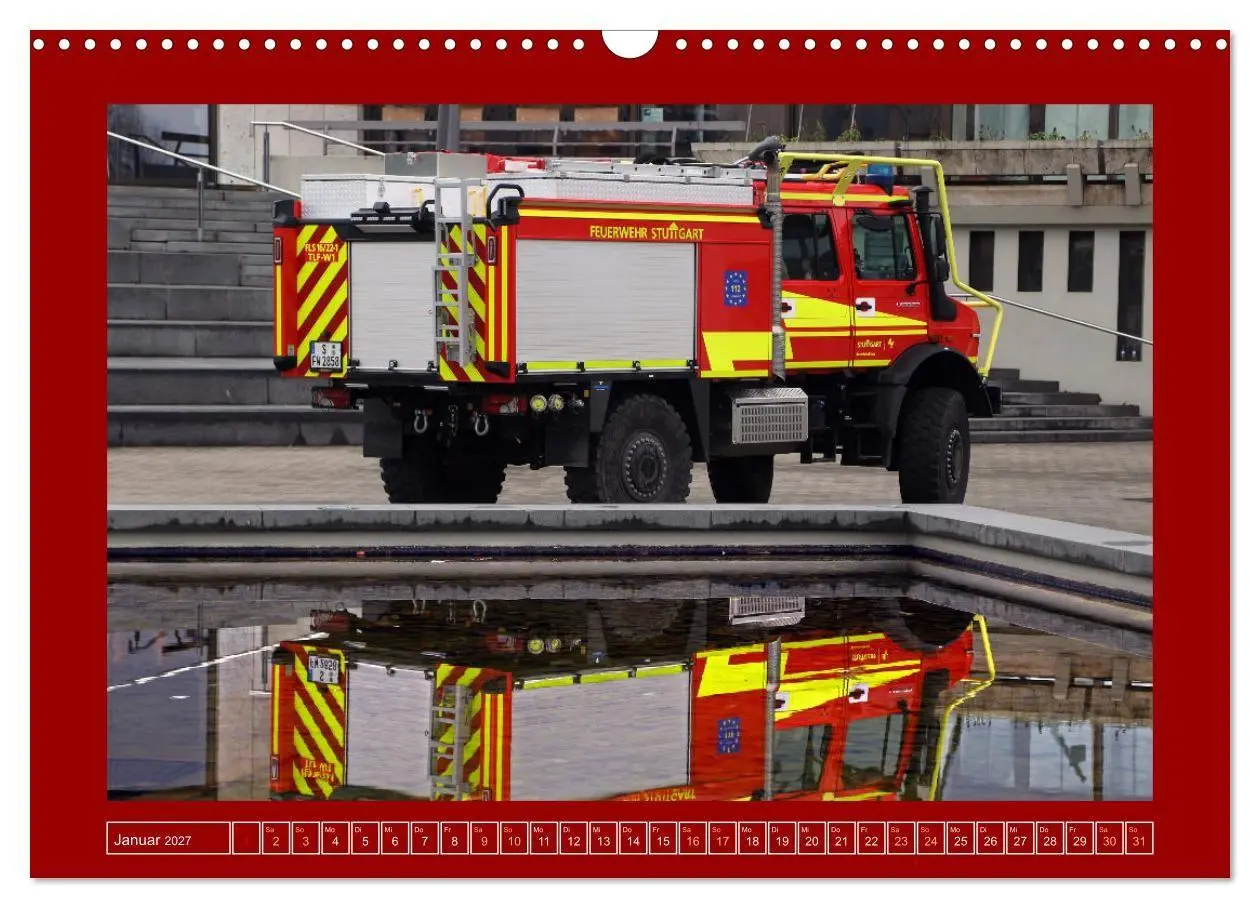 Bild: 9783569229891 | Unimog bei der Feuerwehr (Wandkalender 2027 DIN A3 quer), CALVENDO...