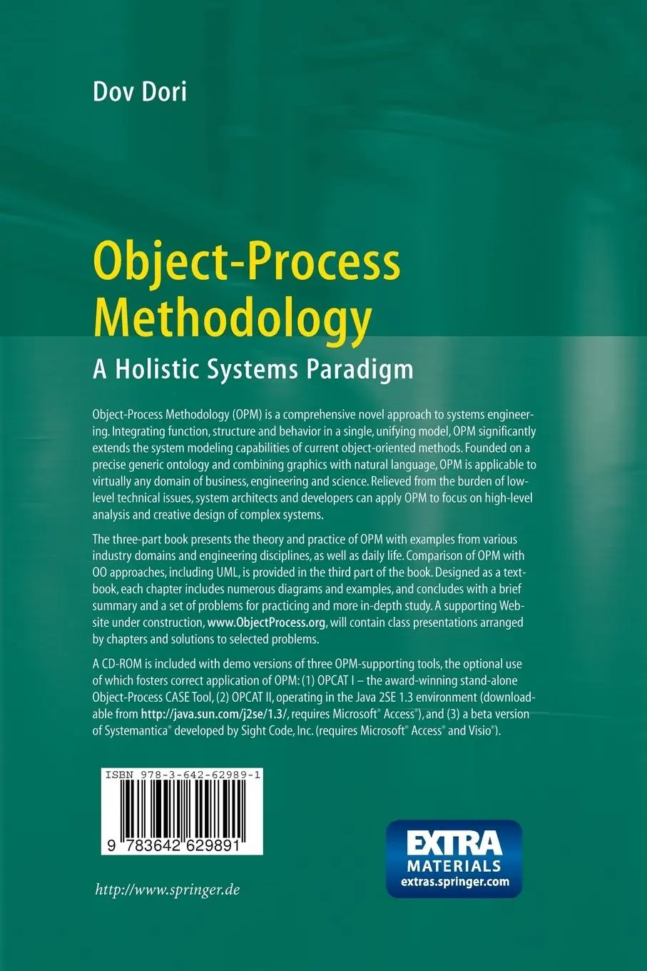 Rückseite: 9783642629891 | Object-Process Methodology | A Holistic Systems Paradigm | Dov Dori