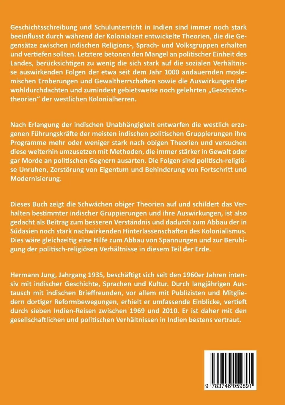 Rückseite: 9783746059891 | Indische Hintergründe | Hermann Jung | Taschenbuch | 580 S. | Deutsch