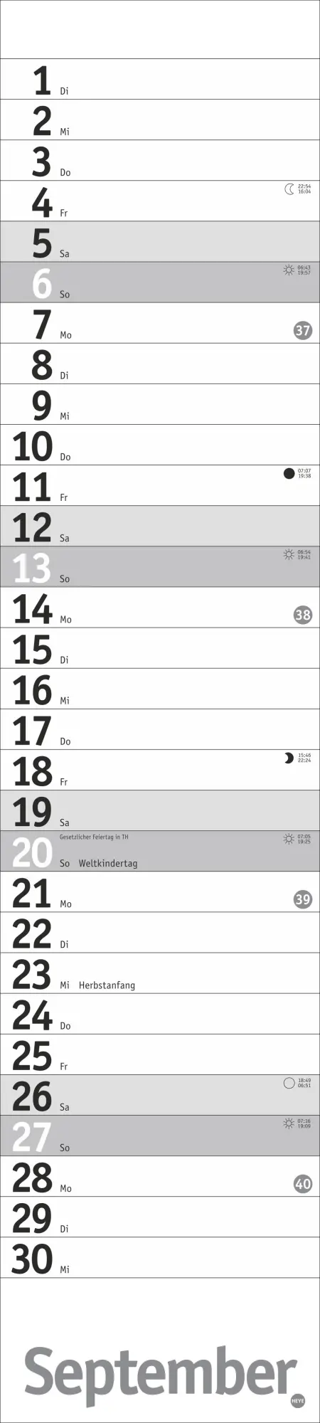 Bild: 9783756409891 | Langplaner, silber 2026 | Heye | Kalender | Bürokalender Heye | 13 S.