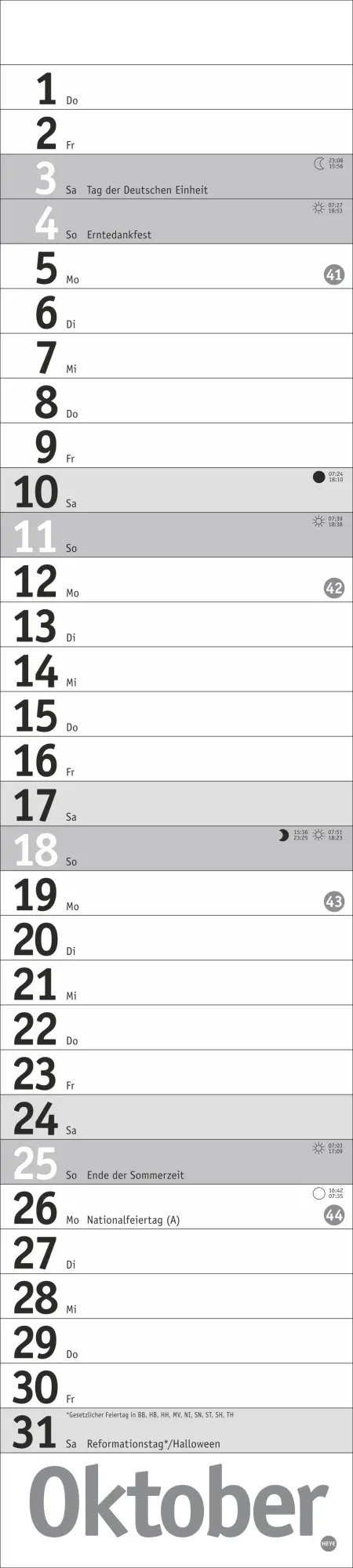 Bild: 9783756409891 | Langplaner, silber 2026 | Heye | Kalender | Bürokalender Heye | 13 S.