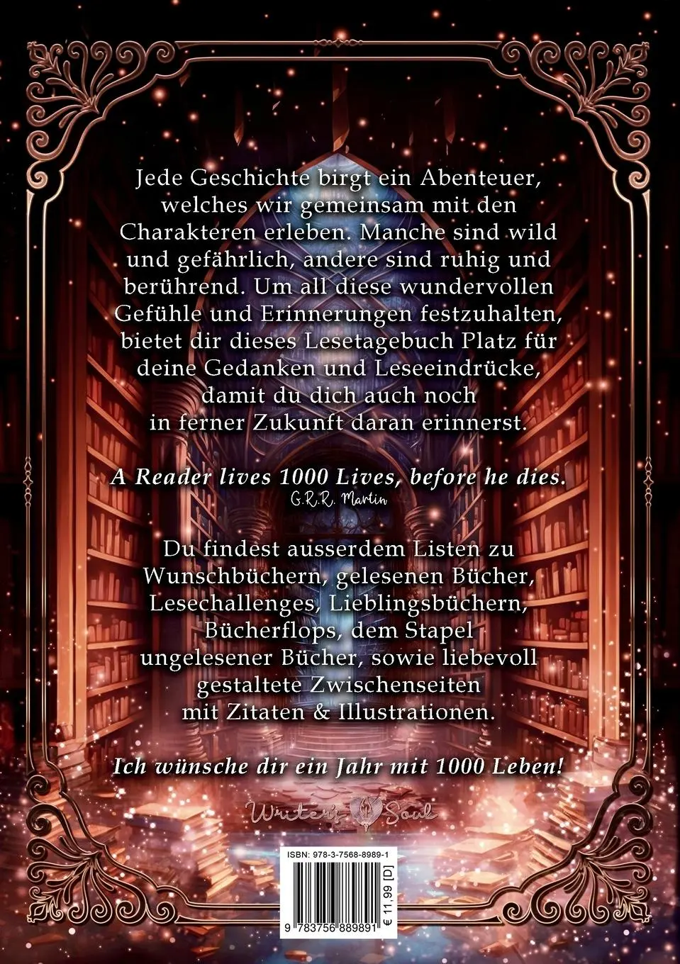 Rückseite: 9783756889891 | Lesetagebuch: Buchjournal | Juliana Fabula | Taschenbuch | Paperback