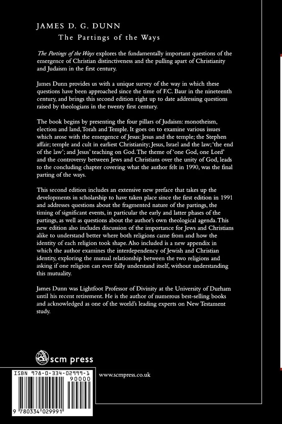 Rückseite: 9780334029991 | The Partings of the Ways | James D. G. Dunn | Taschenbuch | Englisch