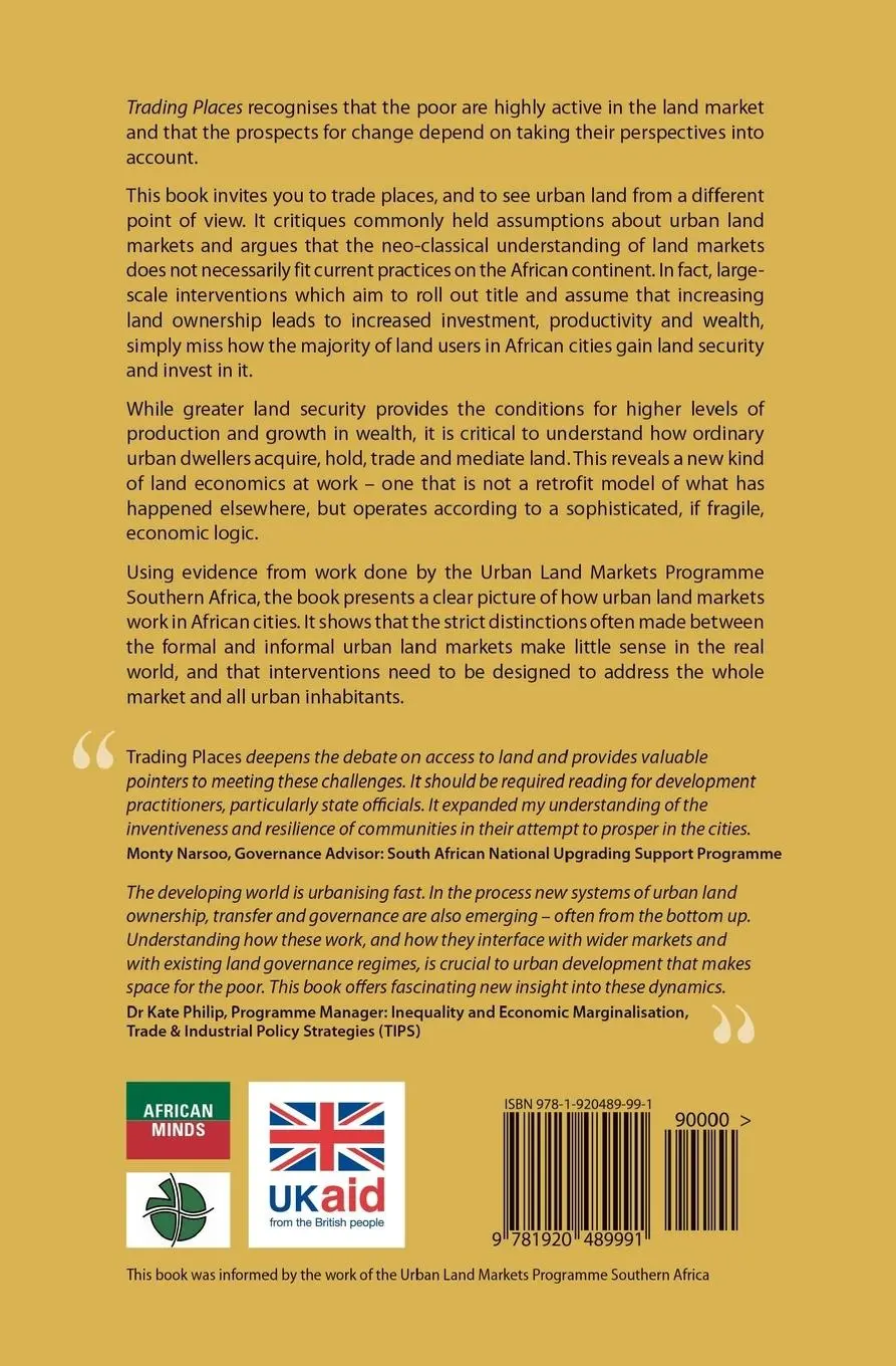 Rückseite: 9781920489991 | Trading Places. Accessing Land in African Cities | Mark Napier (u. a.)