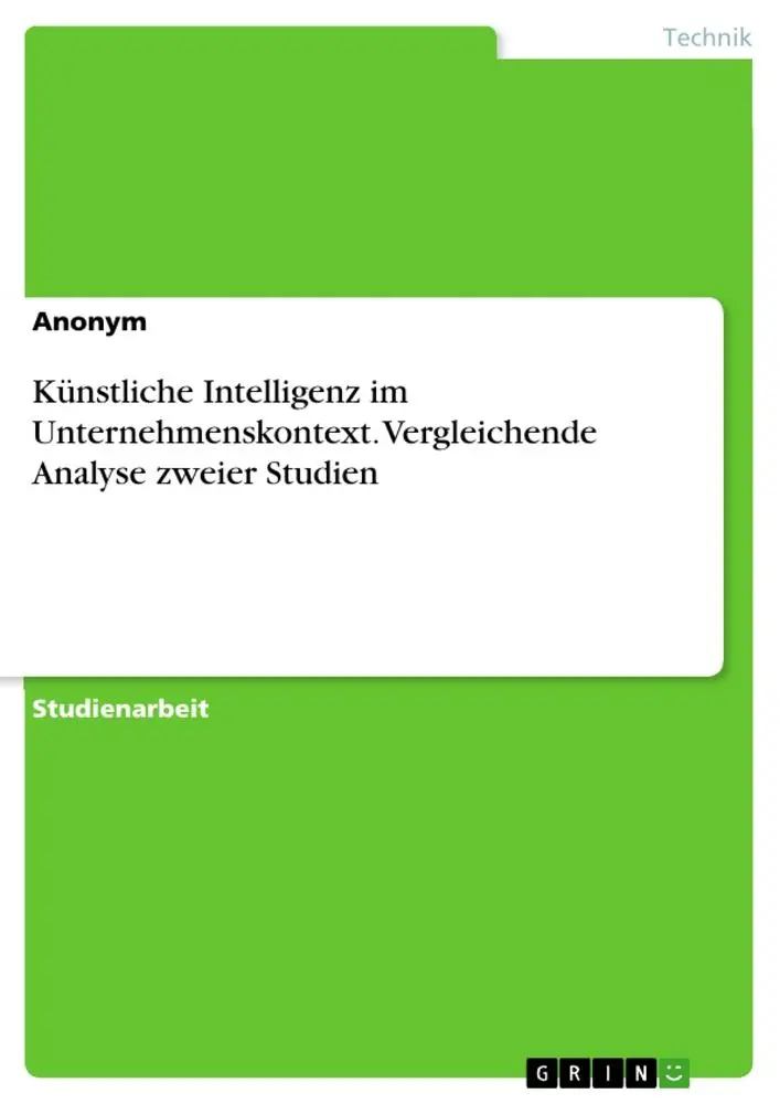 Cover: 9783389039991 | Künstliche Intelligenz im Unternehmenskontext. Vergleichende...