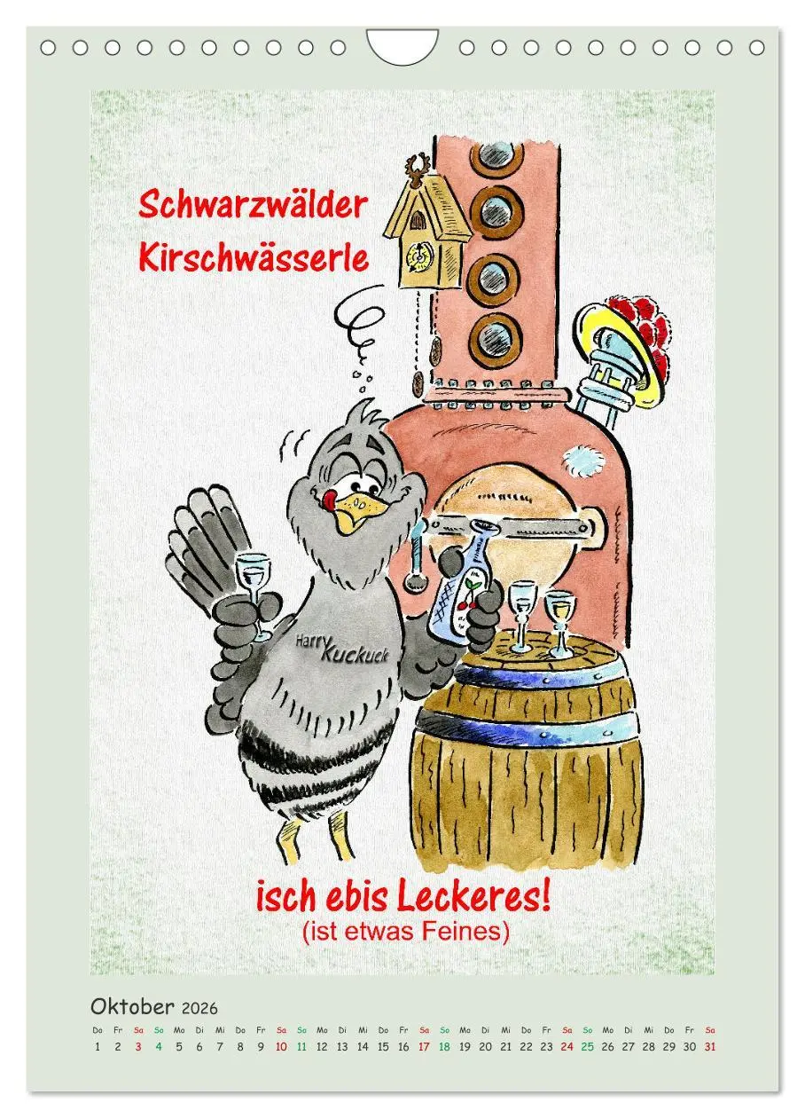 Bild: 9783516369991 | Bollenhut Cartoons (Wandkalender 2026 DIN A4 hoch), CALVENDO...