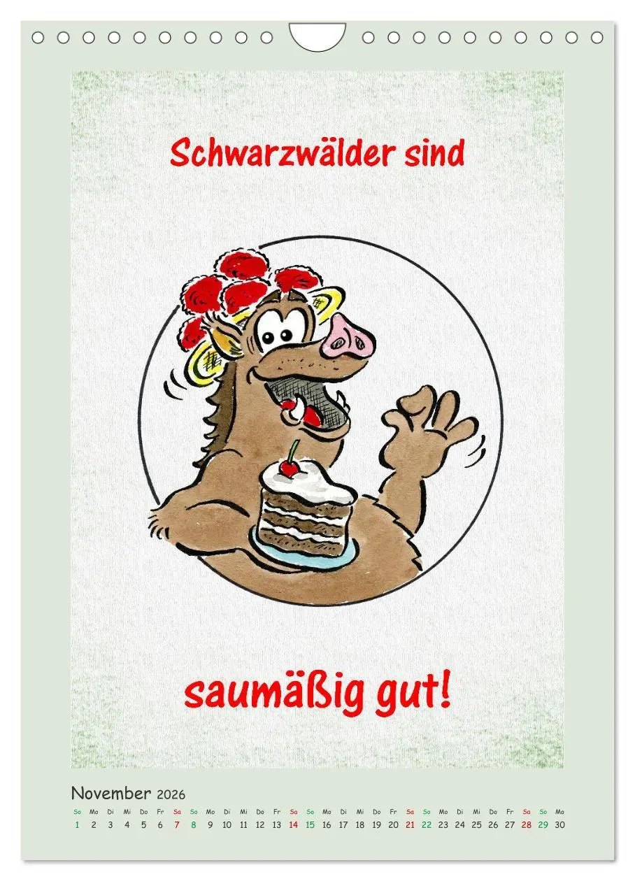 Bild: 9783516369991 | Bollenhut Cartoons (Wandkalender 2026 DIN A4 hoch), CALVENDO...