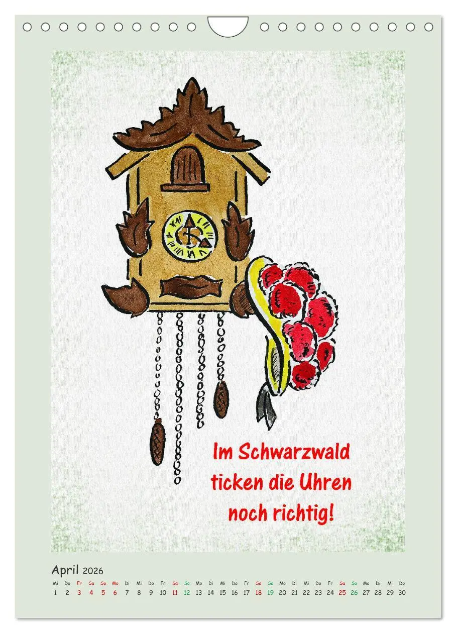 Bild: 9783516369991 | Bollenhut Cartoons (Wandkalender 2026 DIN A4 hoch), CALVENDO...