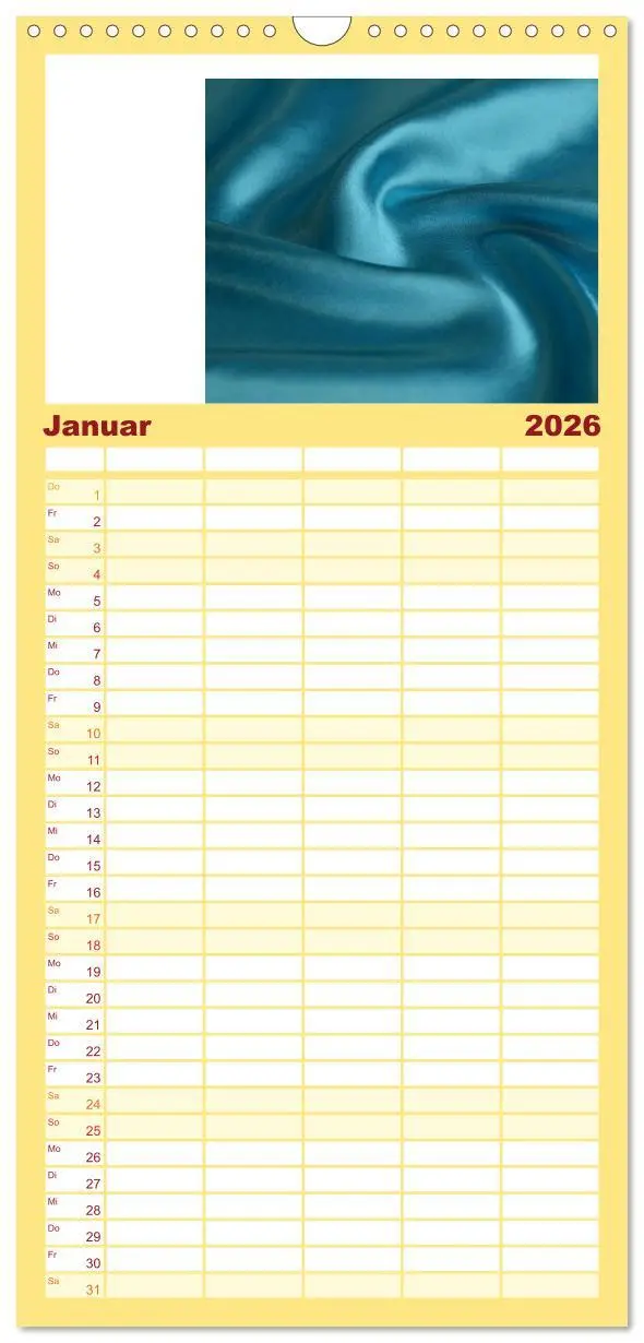 Bild: 9783516509991 | Familienplaner 2026 - Foto- und Bastelkalender Satin - Stilvoll zum...