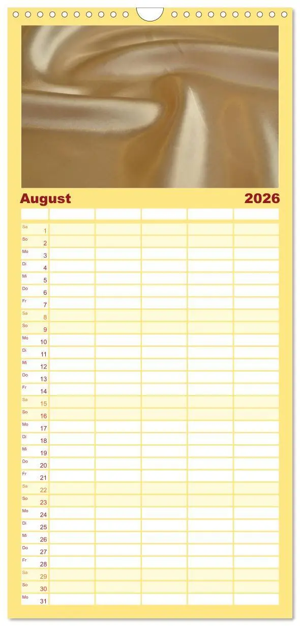 Bild: 9783516509991 | Familienplaner 2026 - Foto- und Bastelkalender Satin - Stilvoll zum...