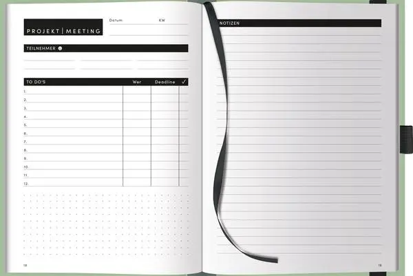 Bild: 9783731889991 | Projekt-Meeting-Planer Mint | Verlag Korsch | Buch | 200 S. | Deutsch